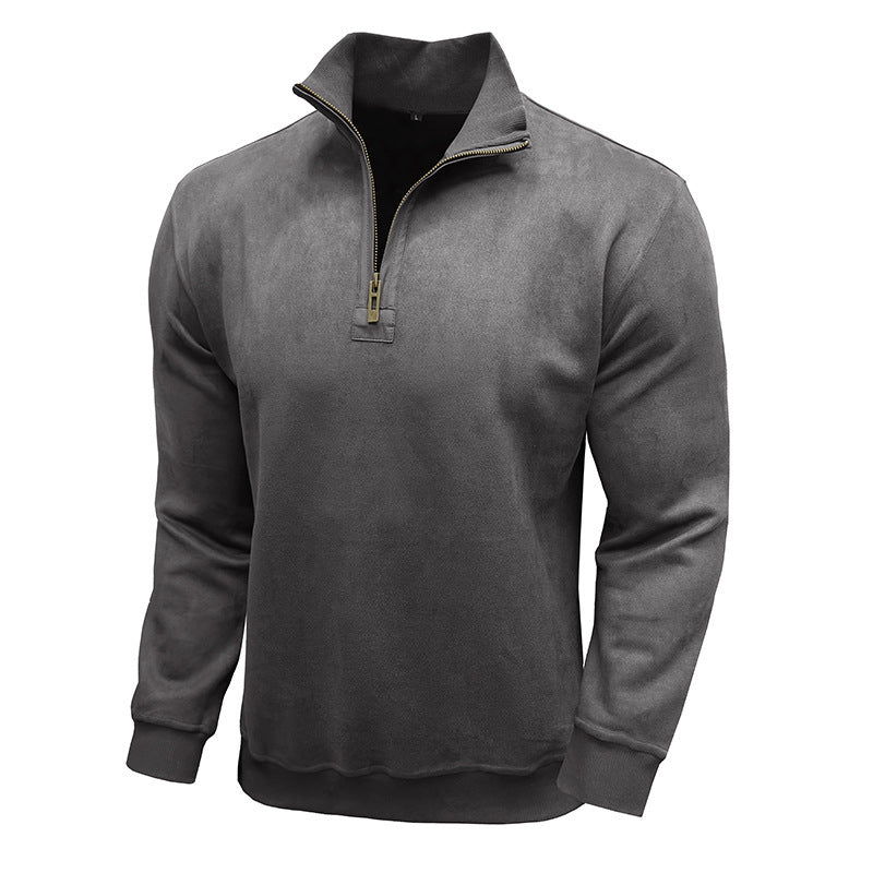Men's sporty pullover with half zipper Skorter