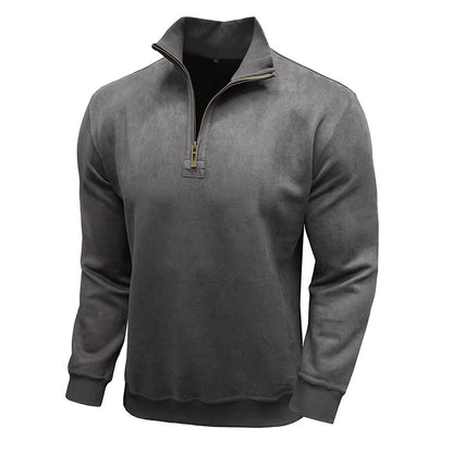 Men's sporty pullover with half zipper Skorter