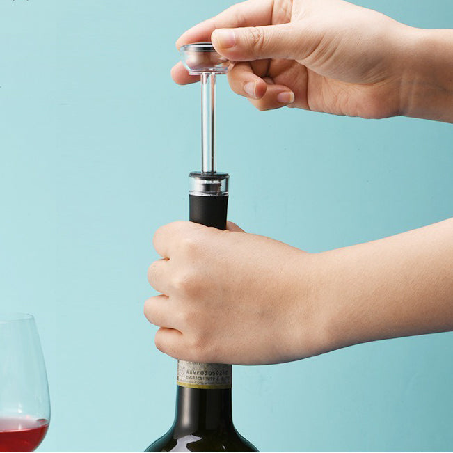skorter | 2-In-1 Air Pressure Pump Wine Bottle Opener With Foil Cutter