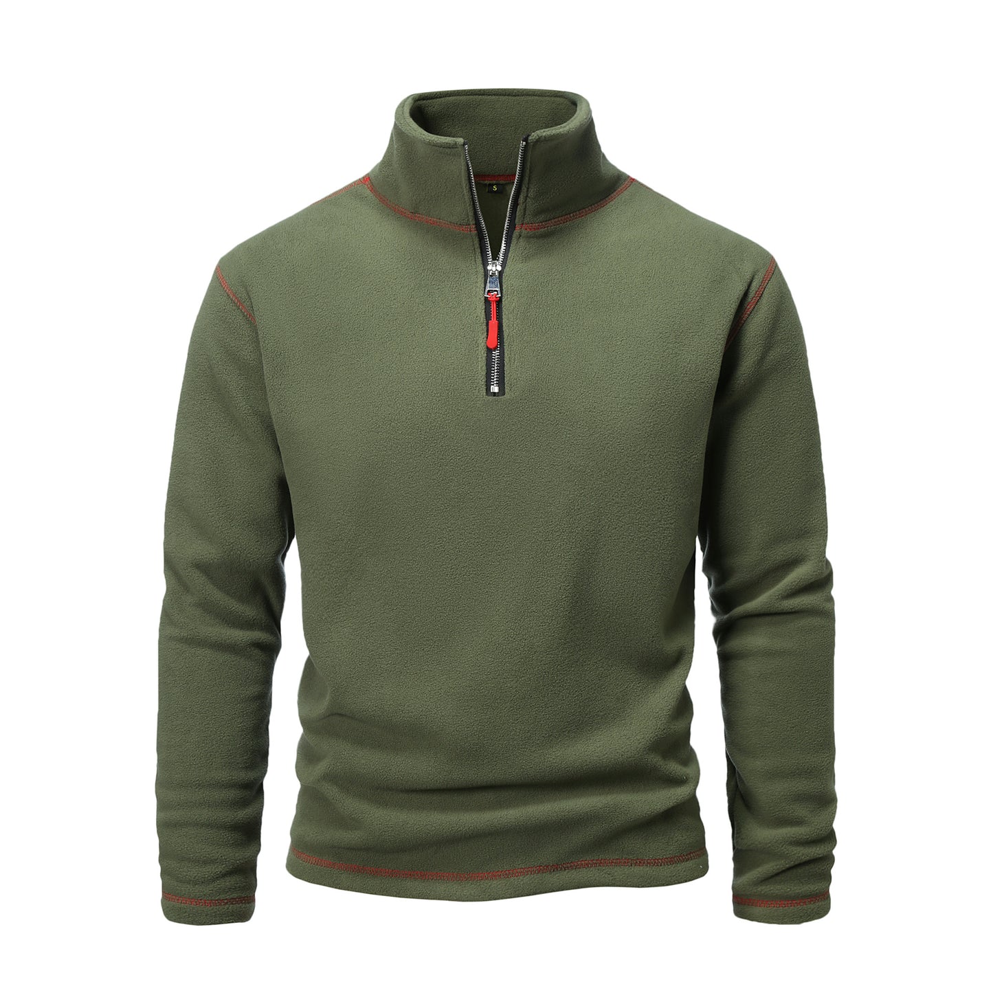 Men's fleece pullover with high collar and half zip Skorter