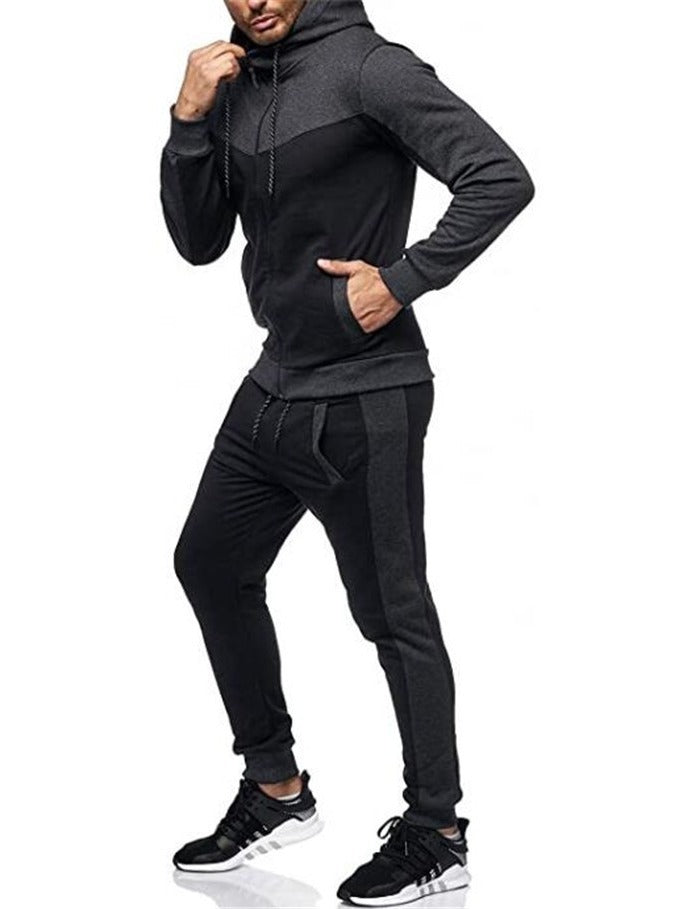 Men's sporty tracksuit with hood and practical pockets Skorter