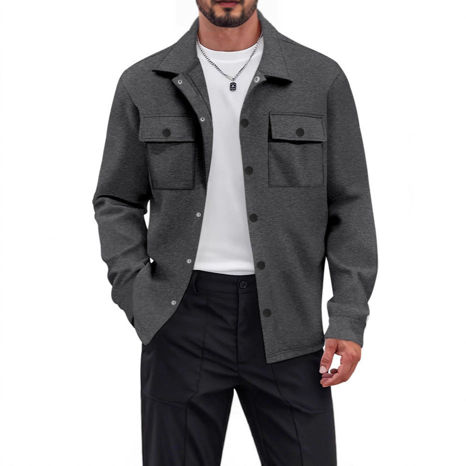 Men's Utility Jacket with Modern Pockets and Comfortable Fit Skorter