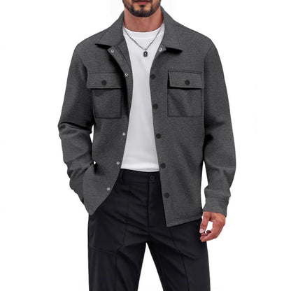 Men's Utility Jacket with Modern Pockets and Comfortable Fit Skorter