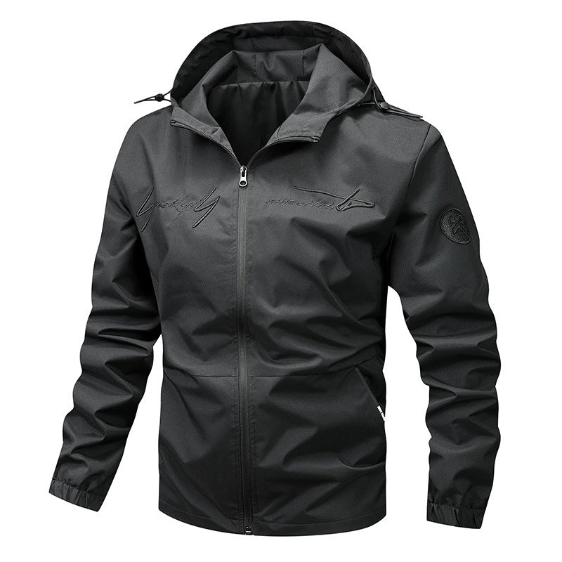 Men's waterproof lightweight jacket with innovative hood system Skorter