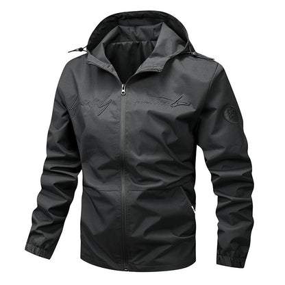 Men's waterproof lightweight jacket with innovative hood system Skorter