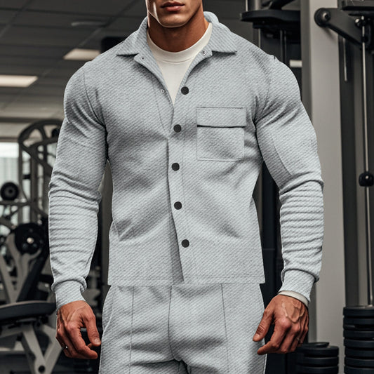 Men's men's jacket made of comfortable fabric with modern button details and chest pocket Skorter