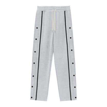 Men's Sporty Loose Jogging Pants with Snap Buttons Skorter