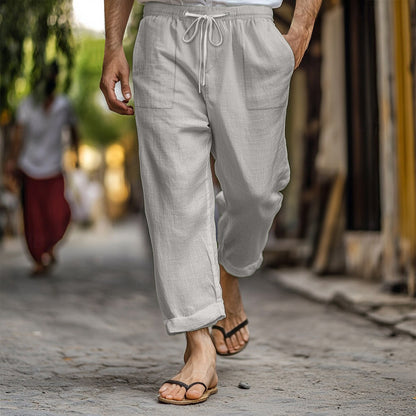 Men's airy linen pants Skorter
