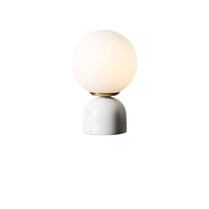 Skorter | Marnor | Marble Table Lamp with Glass Shade – Scandinavian Minimalist Design
