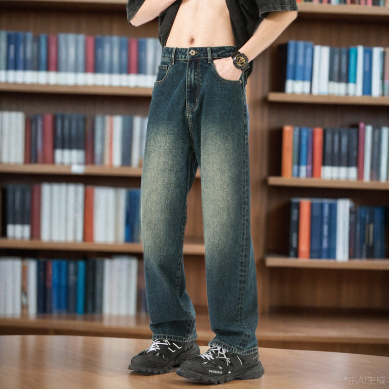 Men's wide jeans with a casual cut Skorter