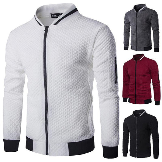 Men's sporty quilted jacket with modern zipper and side pockets Skorter