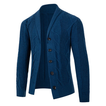 Men's cardigan with modern cable patterns and comfortable fit Skorter