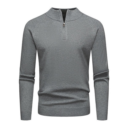 Men's stylish sweater with short zip Skorter