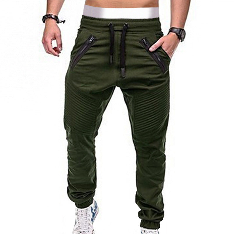Men's stylish joggers with zippered pockets and elastic waistband Skorter