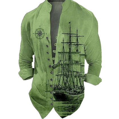 Men's vest with nostalgic maritime ship design Skorter