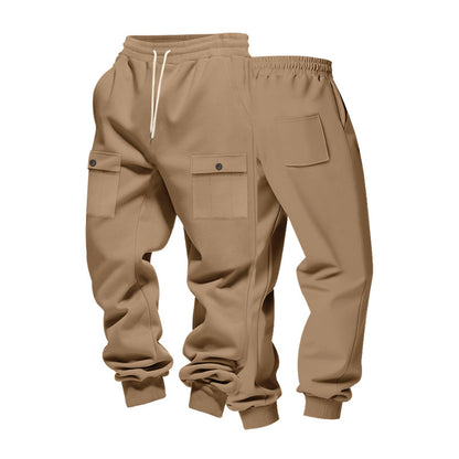Men's cargo jogging pants made of soft cotton blend with elastic waistband and practical pockets Skorter