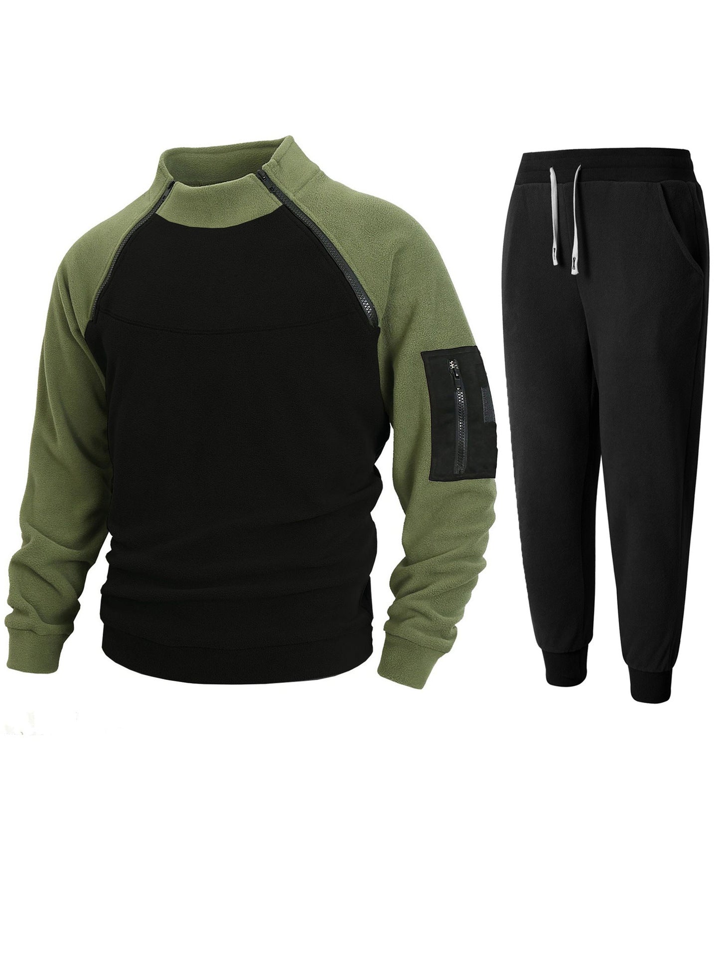 Men's sporty top with functional zipper and comfortable jogging pants Skorter