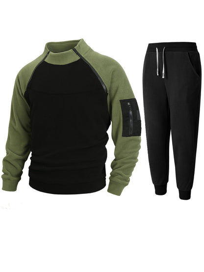 Men's sporty top with functional zipper and comfortable jogging pants Skorter