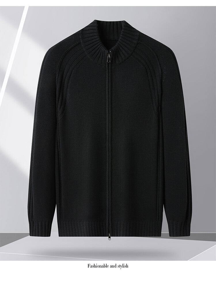 Men's zip-up cardigan with high collar Skorter