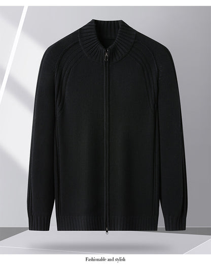 Men's zip-up cardigan with high collar Skorter
