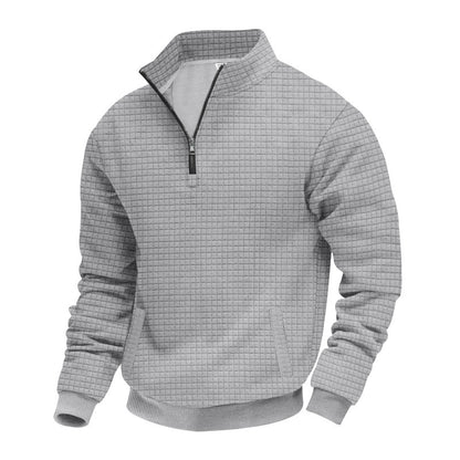 Men's sporty sweater with half-high closed collar Skorter