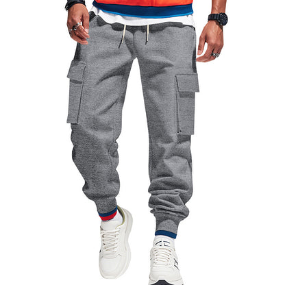 Men's cargo joggers with practical side pockets and elastic waistband Skorter