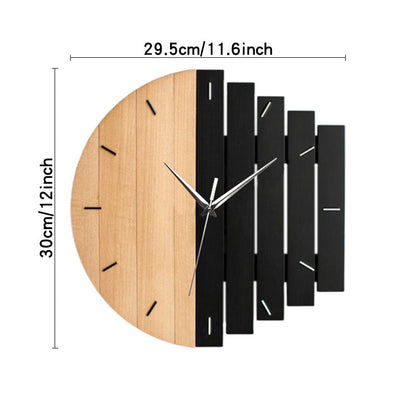 Skorter | Unik analog tyst väggklocka i trä