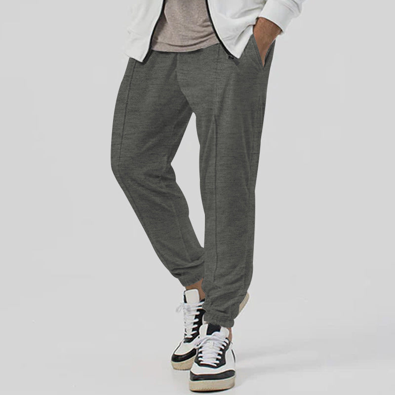 Men's Sporty Jogging Pants with Elastic Waistband and Practical Pockets Skorter