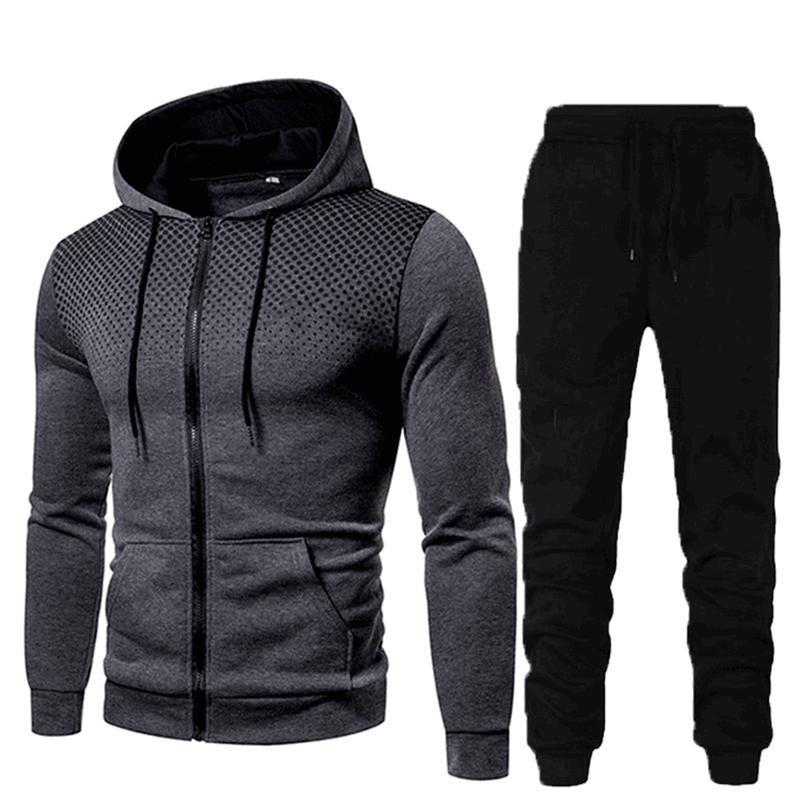 Men's stylish hoodie set with fashionable design and practical pockets Skorter
