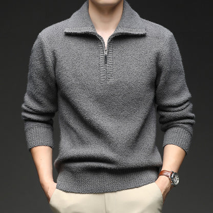 Men's sweater with high collar and zipper Skorter