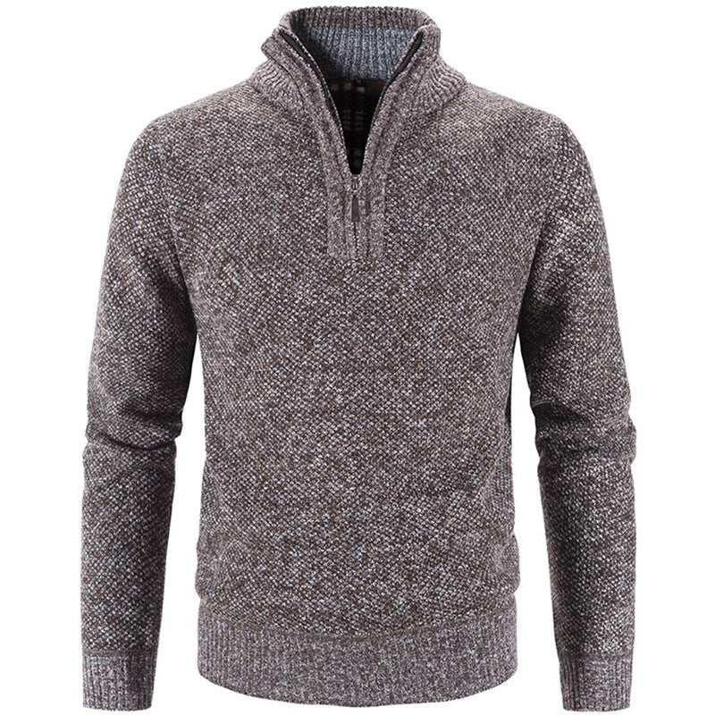 Men's stylish turtleneck sweater with elegant zipper Skorter
