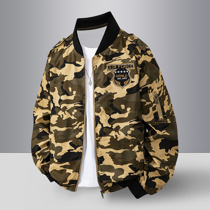 Men's Camouflage Bomber Jacket Skorter