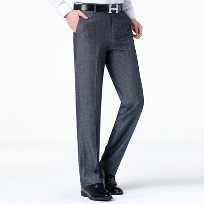 Men's elegant suit trousers with fine textured design Skorter
