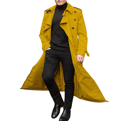 Men's elegant trench coat with double button placket Skorter