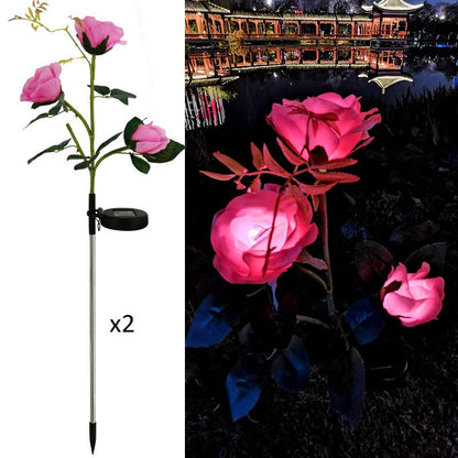Skorter | Realistic Solar Powered Waterproof Rose Flowers