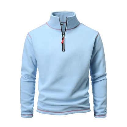 Men's fleece pullover with high collar and half zip Skorter