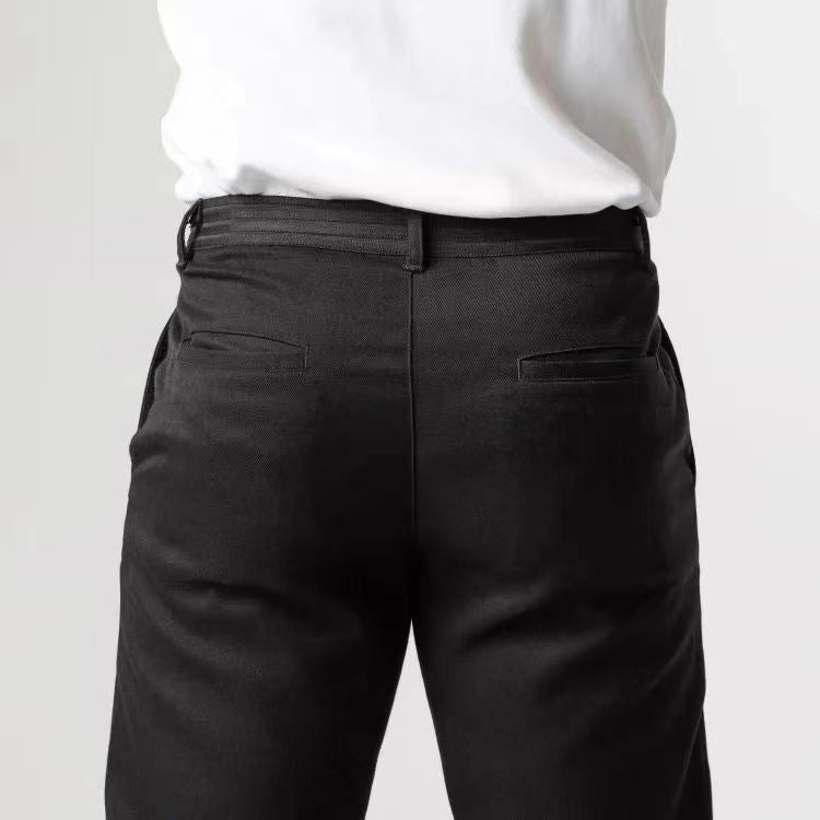 Men's stylish chino pants with elastic waistband and practical pockets Skorter