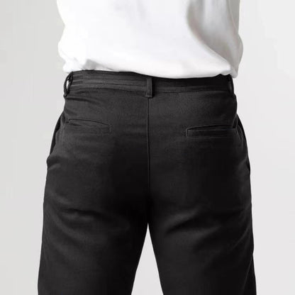 Men's stylish chino pants with elastic waistband and practical pockets Skorter