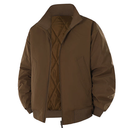 Men's Stylish Quilted Jacket with High Collar Skorter