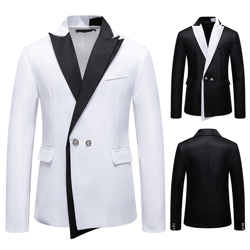 Men's Elegant Tuxedo Blazer with Contrasting Lapel Skorter
