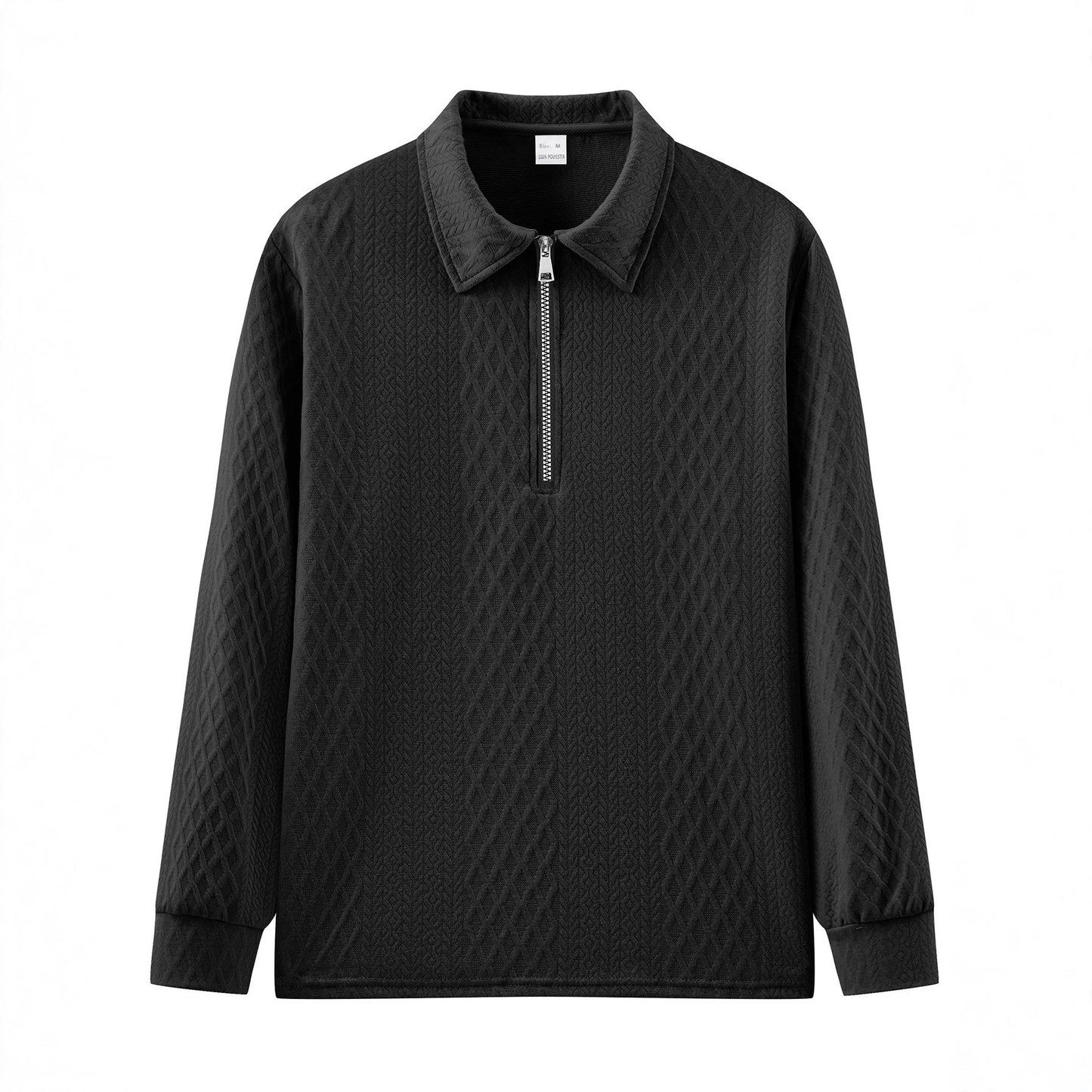 Men's sweatshirt with trendy stand-up collar and textured design Skorter