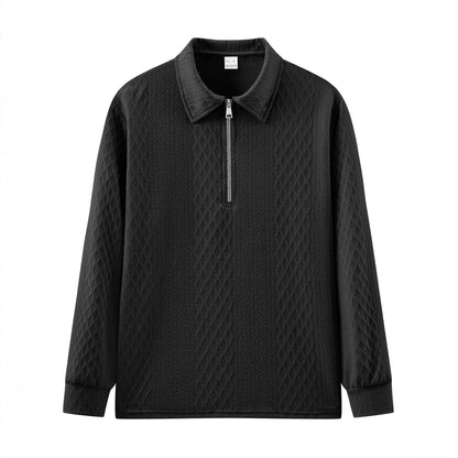 Men's sweatshirt with trendy stand-up collar and textured design Skorter