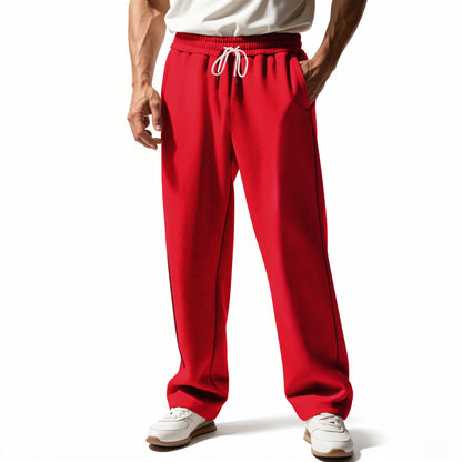 Men's sporty leisure pants with side contrast seams and drawstring Skorter