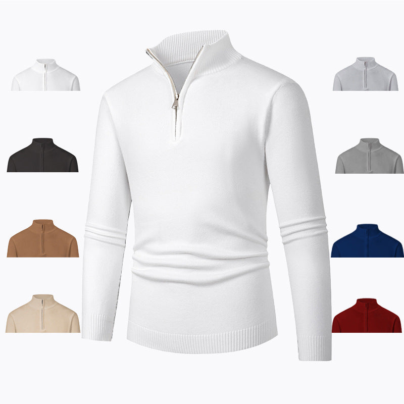 Men's pullover with high collar and zipper Skorter