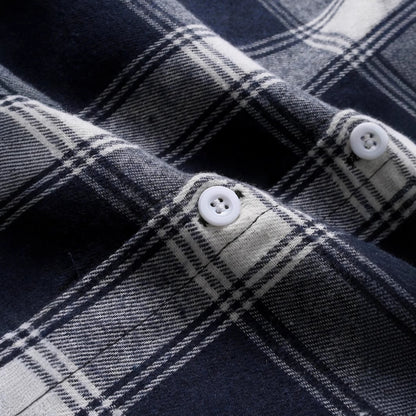 Men's flannel shirt with classic check pattern Skorter