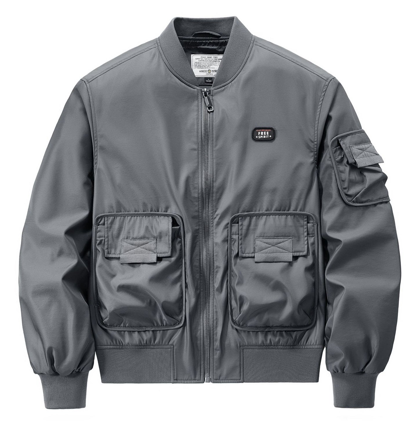 Men's Bomber Jacket with Multifunctional Pockets Skorter