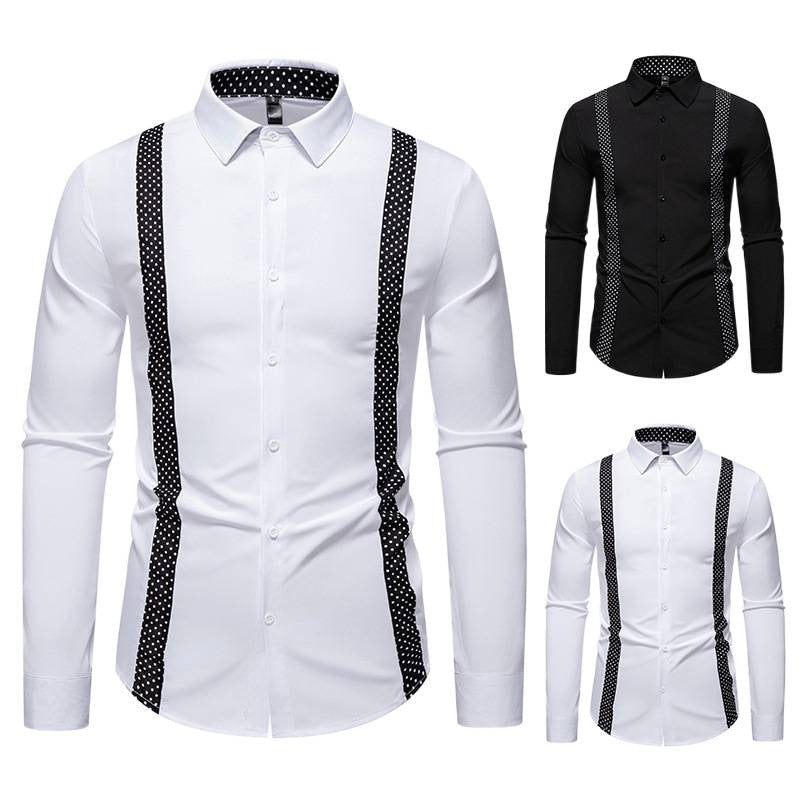 Herrskjorta med axelband och modern design i skortmodell