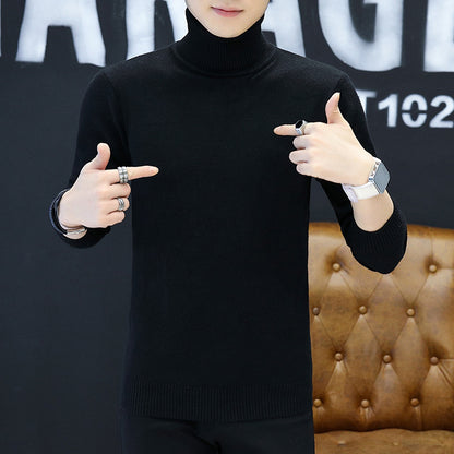 Men's stylish turtleneck sweater with fine structure Skorter