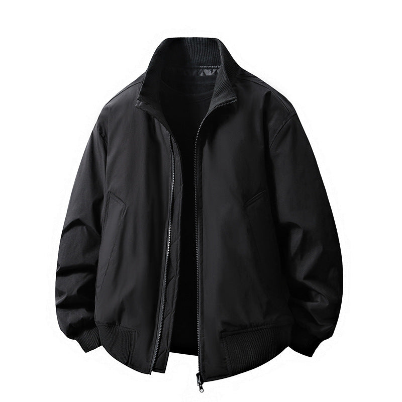 Men's transitional jacket with high collar and practical side pockets Skorter