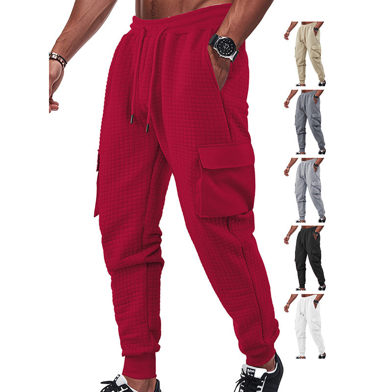 Men's cargo jogging pants with elastic waistband and practical side pockets Skorter